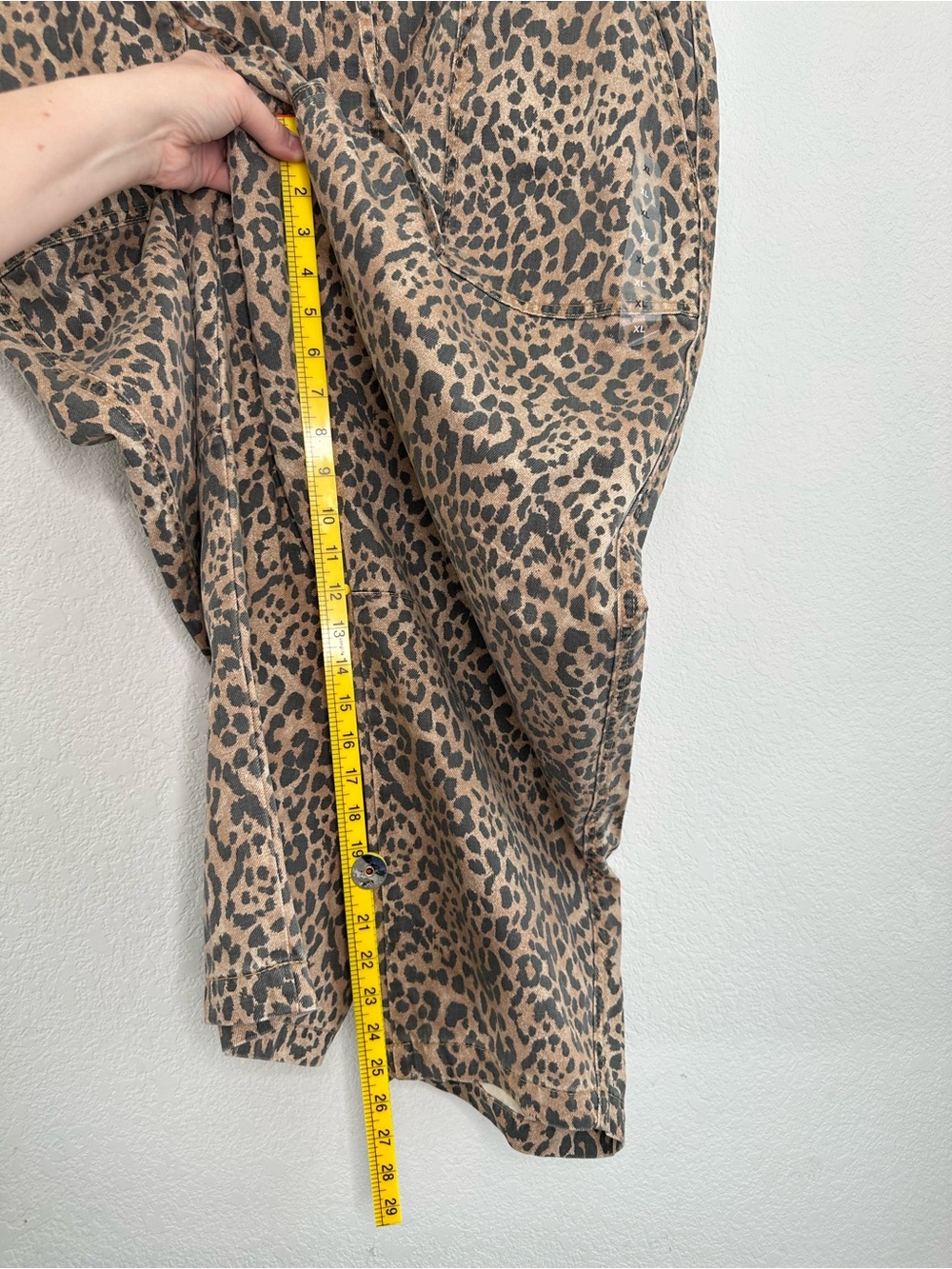 Gap Denim Pull-On Barrel Pants Leopard Print Cropped XL NWOT NWT 100% Cotton - Picture 10 of 10